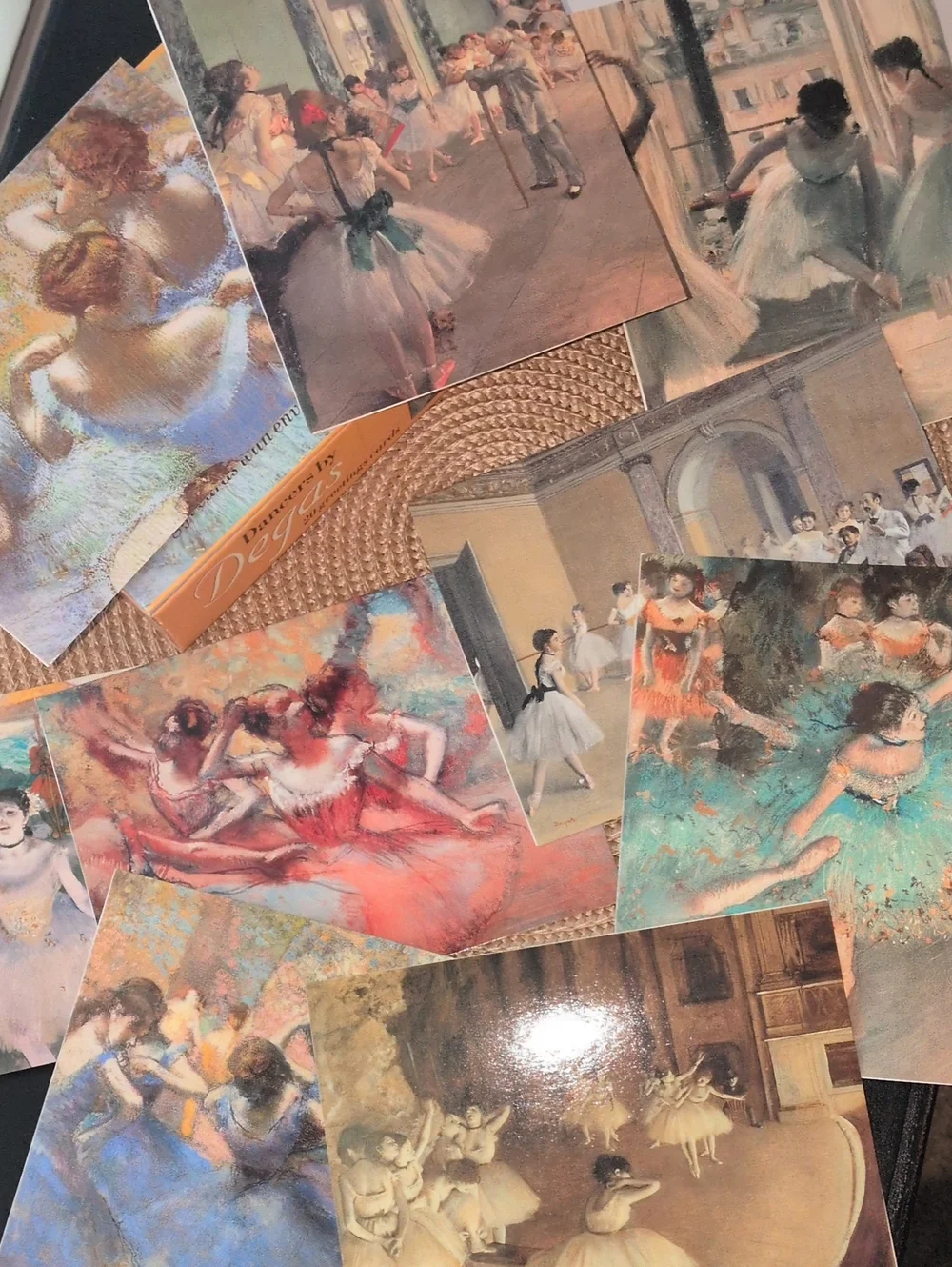 16 Dancers by Degas Art Note Card Set - Blue, Cream, Tan